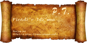 Pintér Tímea névjegykártya